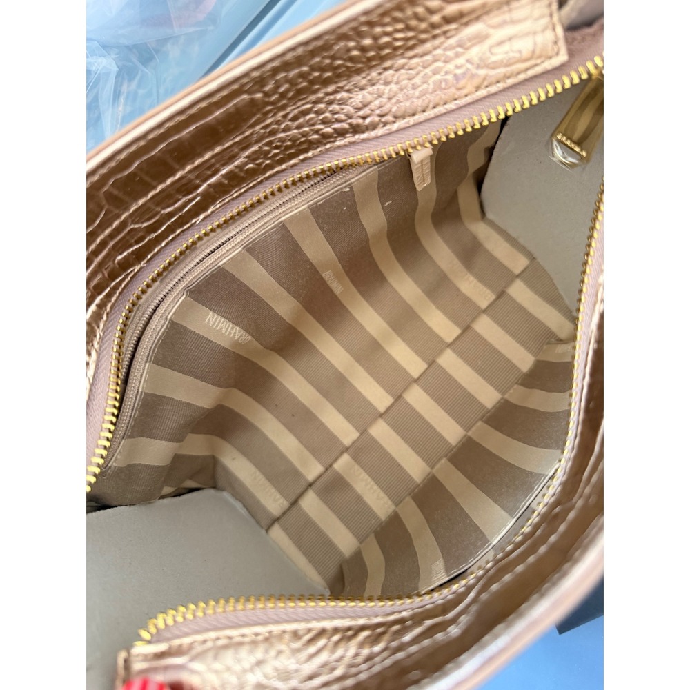 Brahmin Carrie Crossbody Bag Sunglow Dakota Snakeskin Croc Leather N67106000381 - Picture 11 of 15
